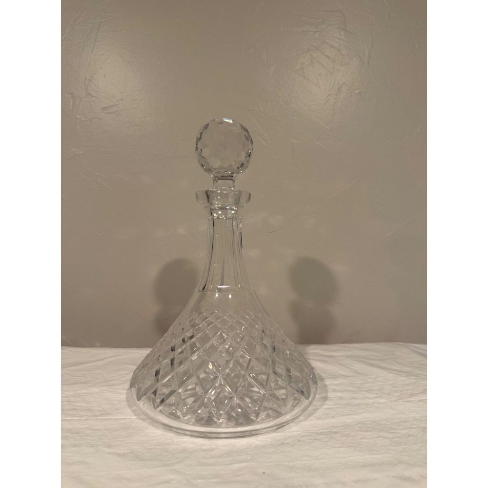 Waterford Crystal Alina  Ships Decanter Unisex OS Clear Excellent Diamond Cut